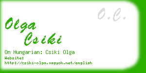 olga csiki business card